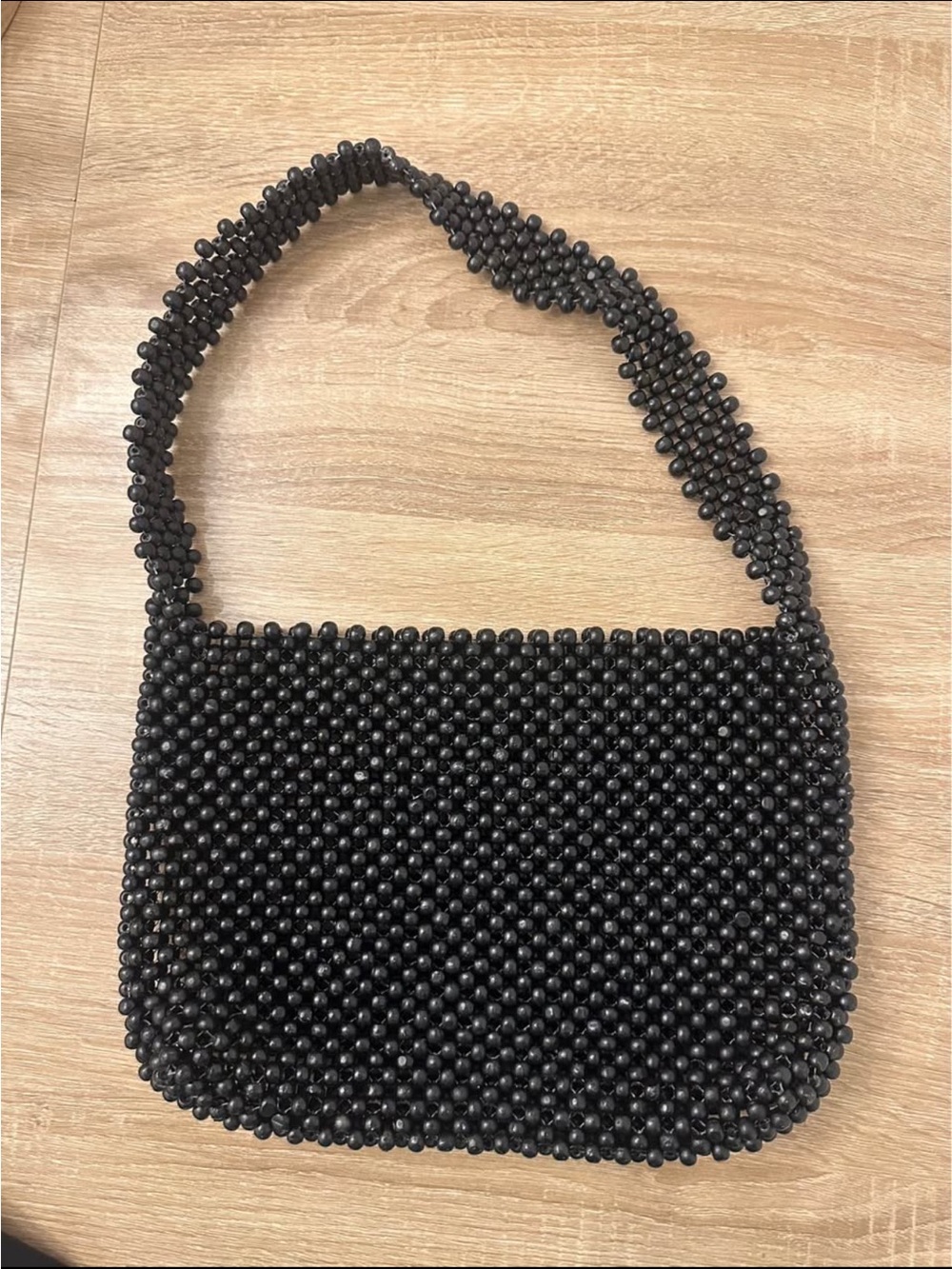 Black Beaded Shoulder Bag